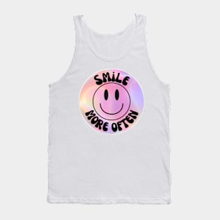 Smile More Often -Peach Tank Top